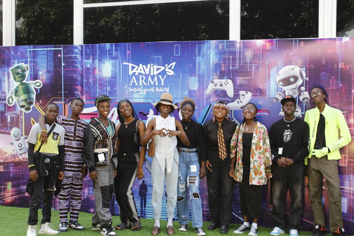 Squads lined up at a David's Army service